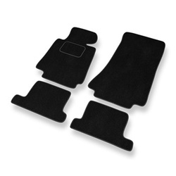 Fußmatten Auto für BMW 8er I E31 Coupé (1989-1999) - Premium Velours schwarze Automatten Autoteppiche