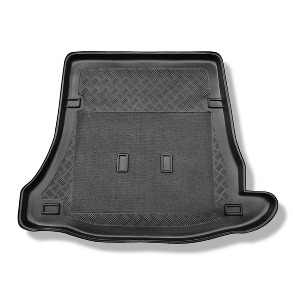 Kofferraumwanne für Mitsubishi Pajero II Wagon SUV (1991-2000) - Kofferraummatte rutschfest Schutzmatte - 5/7 Sitze; 3. Reihe aufgestellt; lange Version (Long)