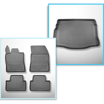 Set Kofferraumschale und angepasste Autoteppiche TPE für: DS 4 E-Tense Plug-in H