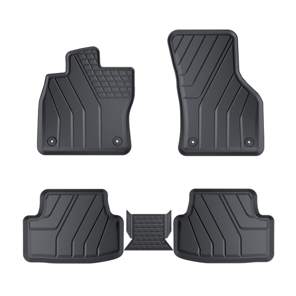 TPE Fußmatten Auto für Seat Leon IV Hatchback (03.2020-....) - schwarz Automatten Autoteppiche