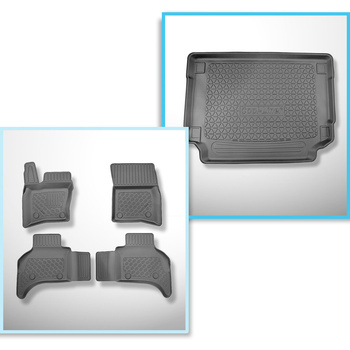 Set Kofferraumschale und angepasste Autoteppiche TPE für: Land Rover Defender (L