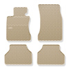 Gummifußmatten Auto für BMW 5er E60, E61 (2003-2010) - Gummimatten Gummi Fußmatten - beige