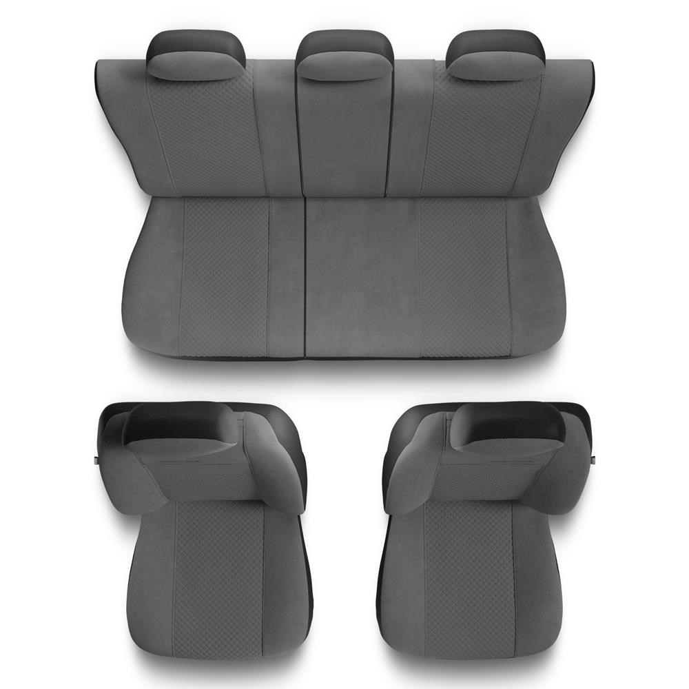 Universal Sitzbezüge Auto für Nissan Micra K11, K12, K13, K14 (1992-2019) - Autositzbezüge  Schonbezüge für Autositze - PG-2 grau