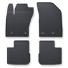 Gummifußmatten Auto für Fiat Tipo Hatchback, Kombi (2016-....) - Gummimatten Gummi Fußmatten - schwarz - 4 Stk.