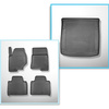 Set Kofferraumschale und angepasste Autoteppiche TPE PREMIUM für: Ssangyong Rexton II SUV (11.2017-....) - 5 Sitze; beweglicher Boden in niedrigster Stellung oder ohne beweglichen Boden; ohne 3. Sitzreihe