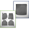 Set Kofferraumschale und angepasste Autoteppiche TPE für: SsangYong Rexton II Y400 SUV (11.2017-....) - 5 Sitze;beweglicher Boden in niedrigster Stellung oder ohne beweglichen Boden;ohne 3. Sitzreihe