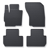 Gummifußmatten Auto für Mitsubishi Outlander III SUV (2012-2022) - Gummimatten Gummi Fußmatten - schwarz - 4 Stk.