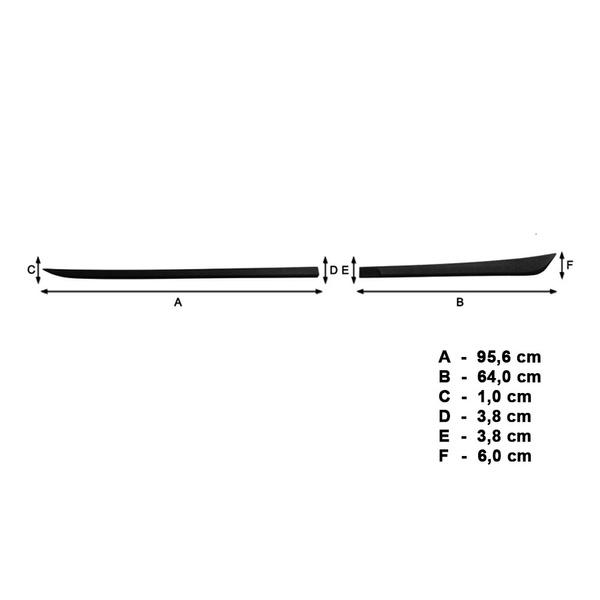 Schwarze Auto Seitenschutzleisten Mitsubishi Space Star Hatchback (2020-....)