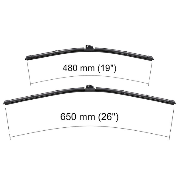 Vordere Scheibenwischer für BMW 7er F01, F02, F04, G11, G12 Limousine (11.2008-....) - Wischerblätter Flach