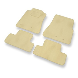Fußmatten Auto für Ford Mustang V Coupé, Cabriolet (2005-2014) - Premium Velours beige Automatten Autoteppiche