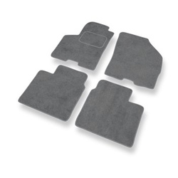 Fußmatten Auto für Suzuki Baleno II Hatchback (2015-2019) - Premium Velours graue Automatten Autoteppiche