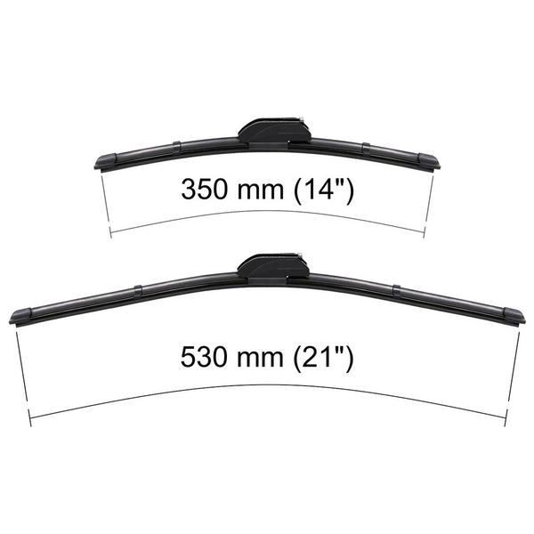 Vordere Scheibenwischer für Nissan Pixo Hatchback (03.2009-2013) - Wischerblätter Flach