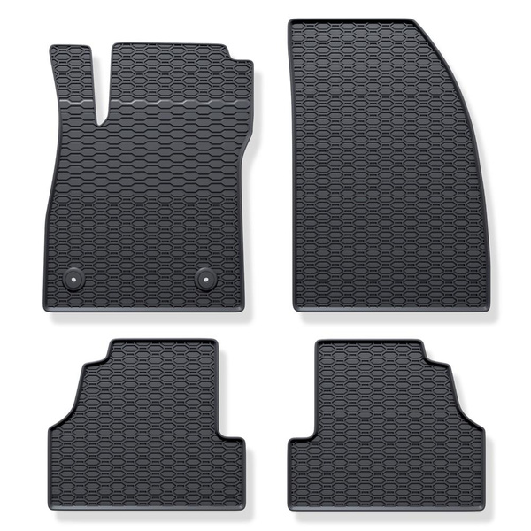 Gummifußmatten Auto für Chevrolet Trax Crossover (2012-2022) - Gummimatten Gummi Fußmatten - schwarz - 4 Stk.