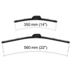 Vordere Scheibenwischer für Chevrolet Spark I, II Hatchback (02.2005-2014) - Wischerblätter Flach