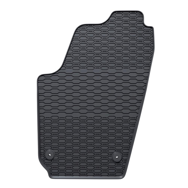 Gummifußmatten Auto für Skoda Fabia I Hatchback (1999-2008) - Gummimatten Gummi Fußmatten - schwarz - 4 Stk.