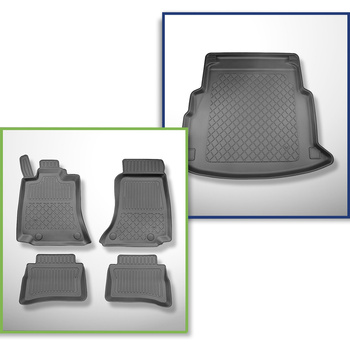 Set Kofferraumschale und angepasste Autoteppiche TPE für: Mercedes-Benz E Klasse