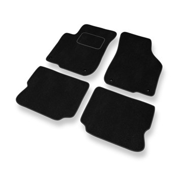 Fußmatten Auto für Seat Leon I Hatchback (1998-2006) - Premium Velours schwarze 