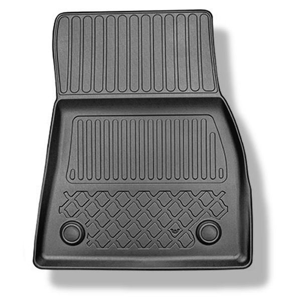 Set Kofferraumschale und angepasste Autoteppiche TPE für: BMW X6 G06 SAC (11.2019-....) - oberer Gepäckraum (für den Doppelboden des Gepäckraums);auch für Modelle mit Befestigungsschienen