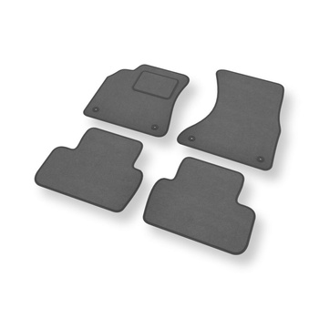 Fußmatten Auto für Seat Exeo Limousine (2008-2013) - Premium Velours graue Autom