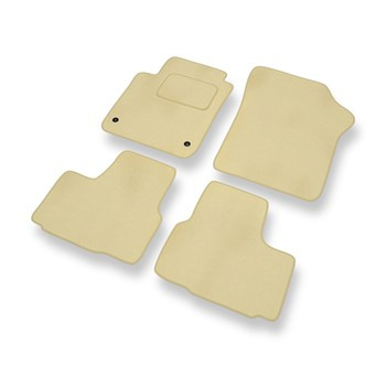 Fußmatten Auto für Skoda Citigo I Hatchback (2011-2020) - Premium Velours beige 