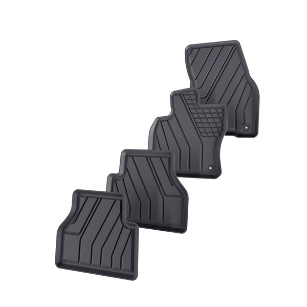 TPE Fußmatten Auto für Volkswagen Caddy V Van (2021-....) - schwarz Automatten Autoteppiche