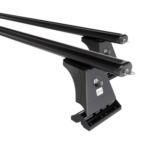 Aluminium-Dachträger für Mazda 2 (2003-2007) - schwarz Dachträger Dachgepäckträger - Montagepunkte