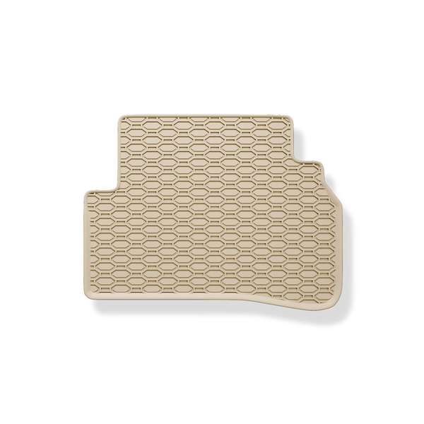 Gummifußmatten Auto für Mercedes-Benz C Klasse W205 Kombi, Limousine (2013-2021) - Gummimatten Gummi Fußmatten - beige - 4 Stk.