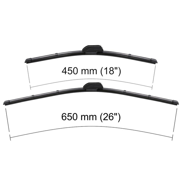 Vordere Scheibenwischer für Honda Civic X Hatchback, Limousine (03.2017-2021) - Wischerblätter Flach