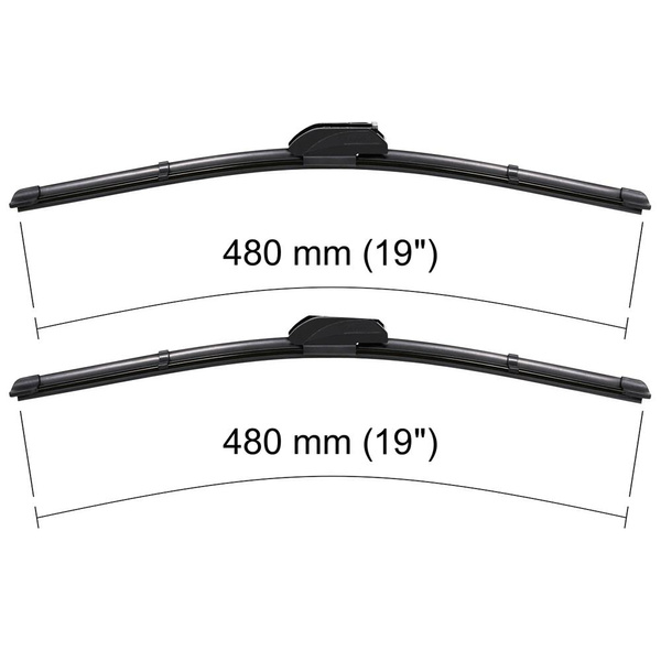 Vordere Scheibenwischer für Mitsubishi L200 II, III Pick-Up (01.1996-12.2007) - Wischerblätter Flach