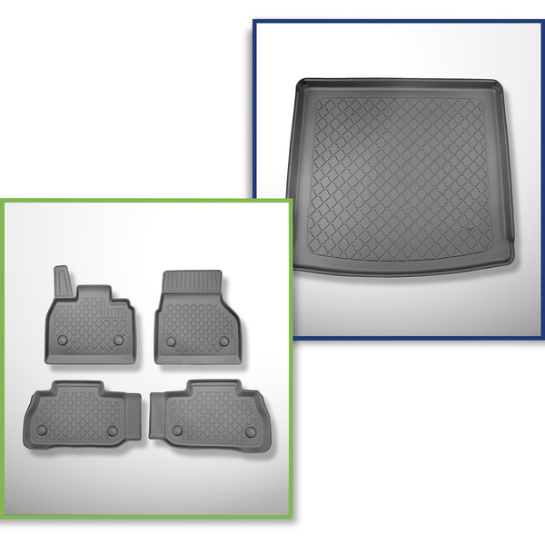 Set Kofferraumschale und angepasste Autoteppiche TPE für: BMW iX i20 SUV (11.2021-....)