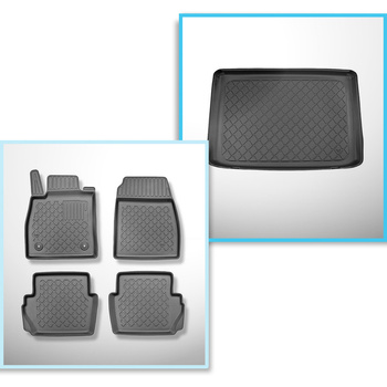 Set Kofferraumschale und angepasste Autoteppiche TPE für: Ford Puma Crossover (1