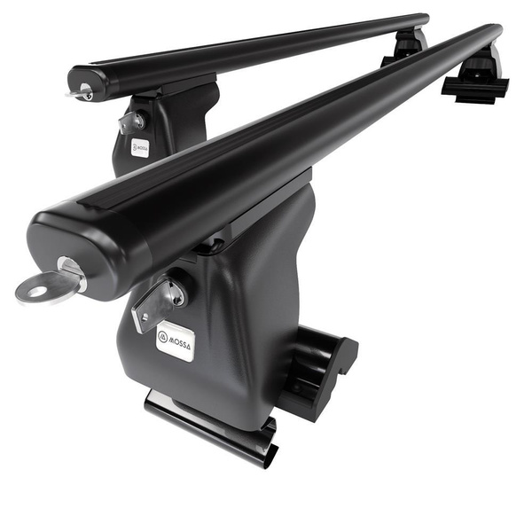 Aluminium-Dachträger für Nissan Terrano R20 mk II (2003-2006) - schwarz Dachträger Dachgepäckträger - ohne Montagelemente