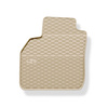 Gummifußmatten Auto für Renault Scenic II MPV (2003-2009) - Gummimatten Gummi Fußmatten - beige - 3 Stk.