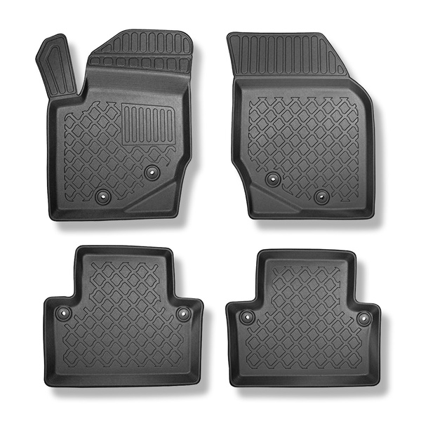 TPE Fußmatten Auto für Volvo XC90 I SUV (2002-04.2015) - schwarz Automatten Autoteppiche - 5 oder 7 Sitze; ohne dritte Sitzreihe