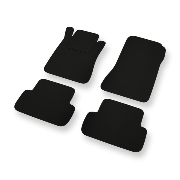 Fußmatten Auto für Mercedes-Benz CLK II W209 Coupé, Cabriolet (2002-2009) - schwarze Automatten Autoteppiche