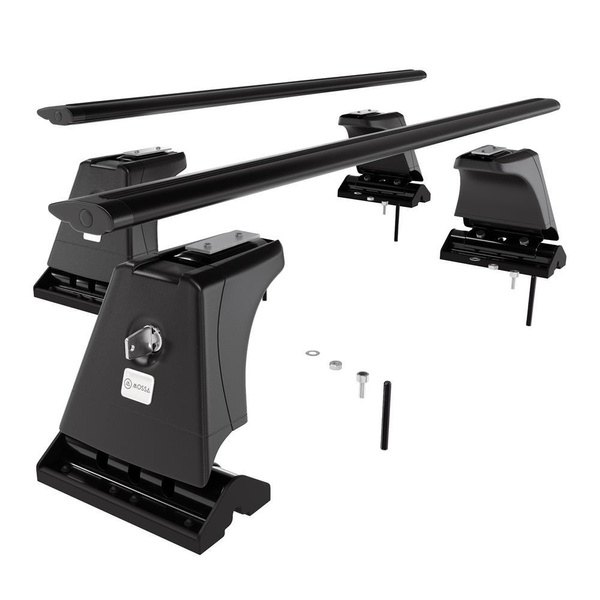 Aluminium-Dachträger für Peugeot 407 (2004-2010) - schwarz Dachträger Dachgepäckträger - Montagepunkte