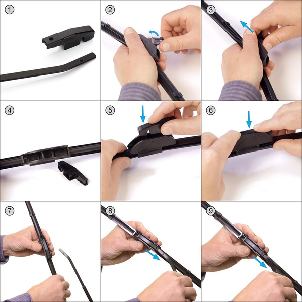 Vordere Scheibenwischer für Audi 100 Avant, Limousine (1982-1990) - Wischerblätter Flach