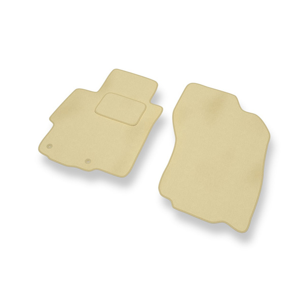 Fußmatten Auto für Mitsubishi Lancer VIII Limousine, Sportback (2007-2016) - Premium Velours beige Automatten Autoteppiche