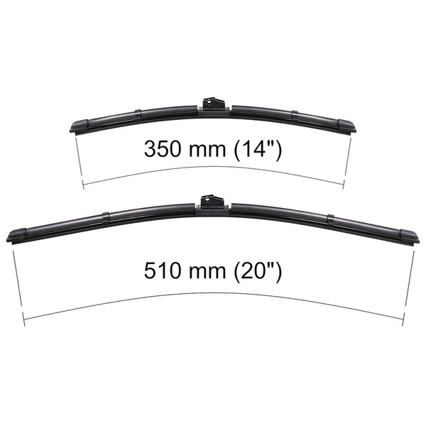 Vordere Scheibenwischer für Smart Forfour Hatchback (11.2014-2020) - Wischerblätter Flach