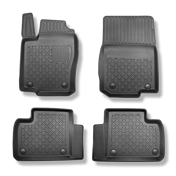 TPE Fußmatten Auto für Mercedes-Benz GLE SUV (06.2015-10.2018) - schwarz Automatten Autoteppiche