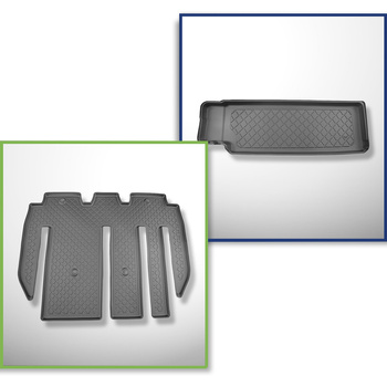 Set Kofferraumschale und angepasste Autoteppiche TPE für: Tesla Model X SUV (01.
