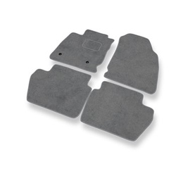 Fußmatten Auto für Ford EcoSport II SUV (2018-2022) - Premium Velours graue Automatten Autoteppiche