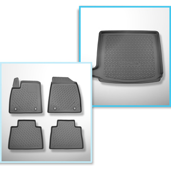 Set Kofferraumschale und angepasste Autoteppiche TPE für: MG HS SUV (03.2023-06.