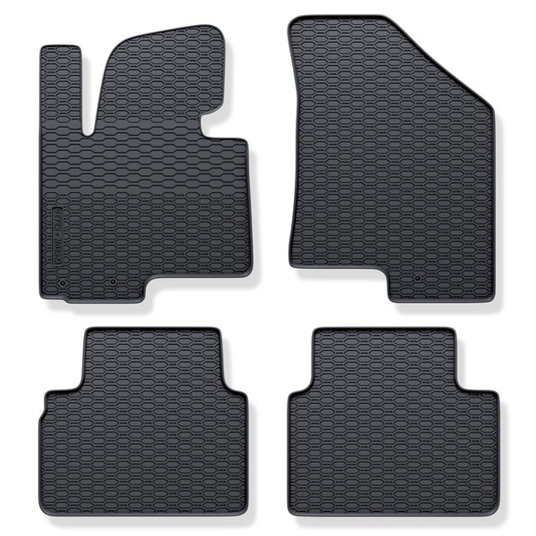 Gummifußmatten Auto für Kia Sportage III SUV (2010-2016) - Gummimatten Gummi Fußmatten - schwarz - 4 Stk.
