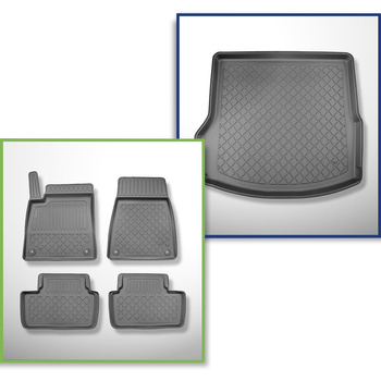 Set Kofferraumschale und angepasste Autoteppiche TPE für: Polestar 2 Limousine (