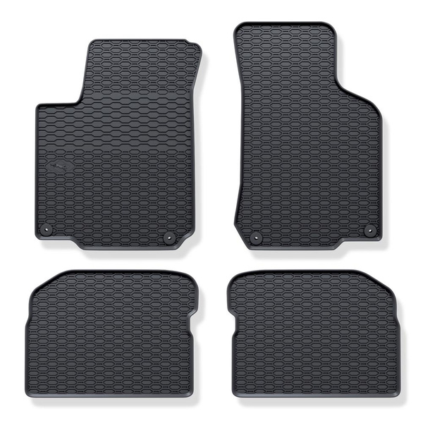 Gummifußmatten Auto für Skoda Octavia I Kombi, Liftback (1996-2010) - Gummimatten Gummi Fußmatten - schwarz - 4 Stk.
