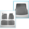 Set Kofferraumschale und angepasste Autoteppiche TPE für: Tesla Model S Liftback (07.2012-03.2015) - Kofferraum hinten;Zwei-Rad-Antrieb