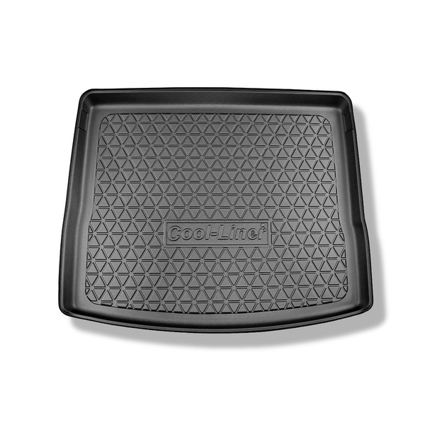 Kofferraumwanne für Skoda Karoq SUV (11.2017-....) - Kofferraummatte rutschfest Schutzmatte - erhoehte Ladeflaeche; mit vollem Reserverad; Varioboden im hoechsten Ebene