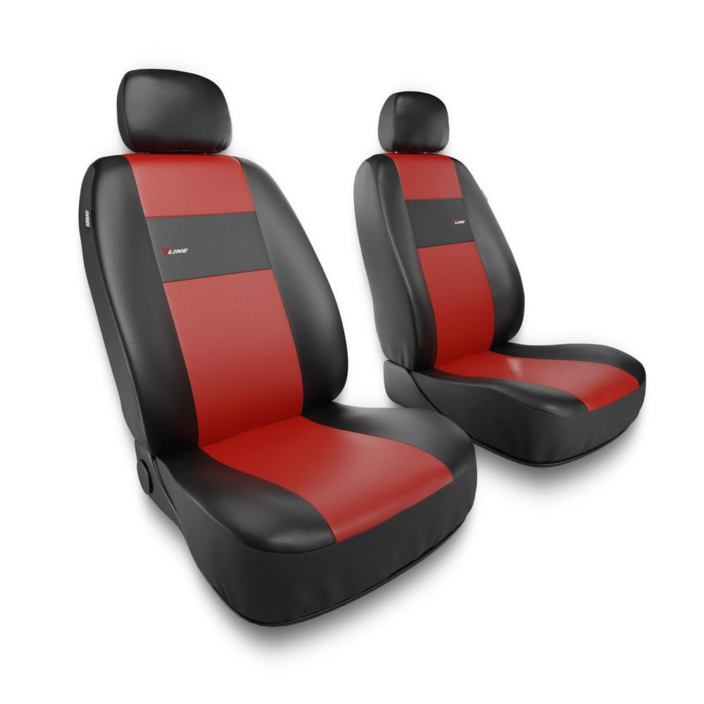 Universal Sitzbezüge Auto für Mitsubishi Colt III, IV, V, VI (1988-2012) -  Vordersitze Autositzbezüge Schonbezüge - 2XL-RD rot