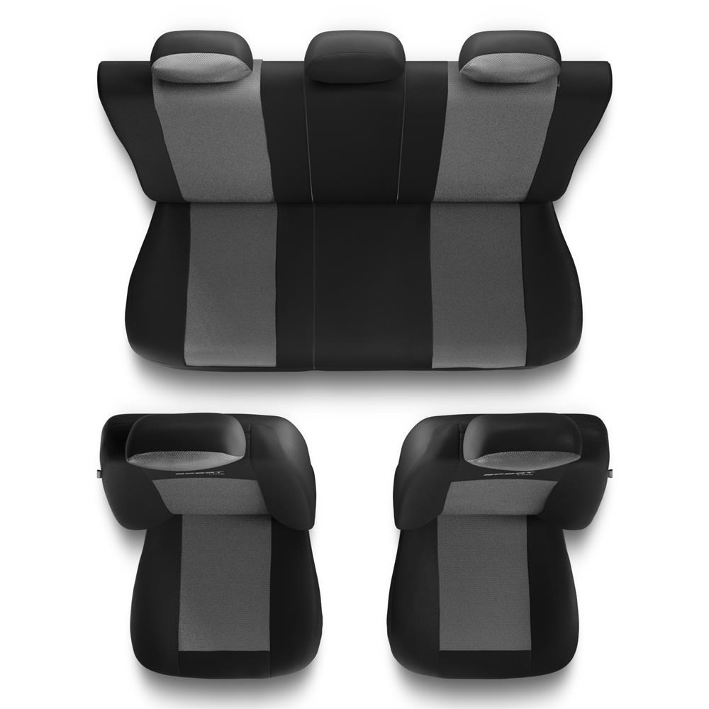 Universal Sitzbezüge Auto für Kia Carens I, II, III, IV (2000-2019) -  Autositzbezüge Schonbezüge für Autositze - S-G2 hellgrau